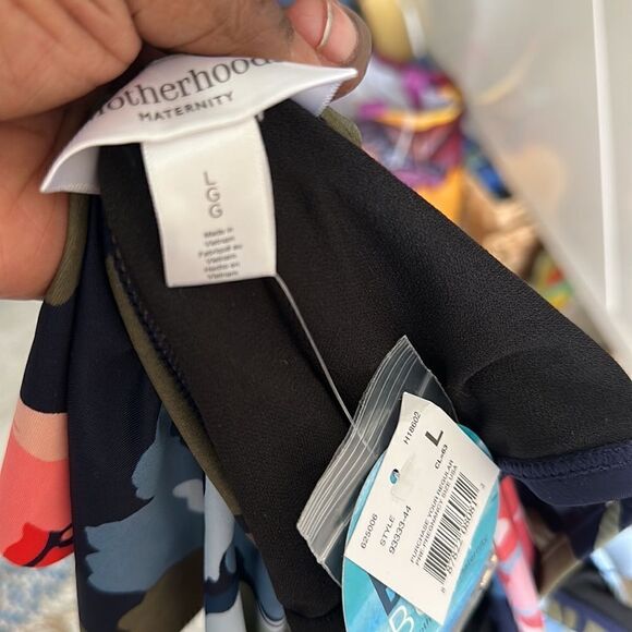 Motherhood Maternity BEACH BUMP Swimsuit L - Picture 9 of 9